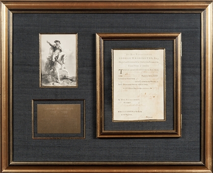 1783 George Washington Signed and Framed Document (University Archives LOA)
